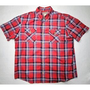 Duluth Trading Shirt Mens Large Short Sleeve Plaid Button‎ Down Limited Use